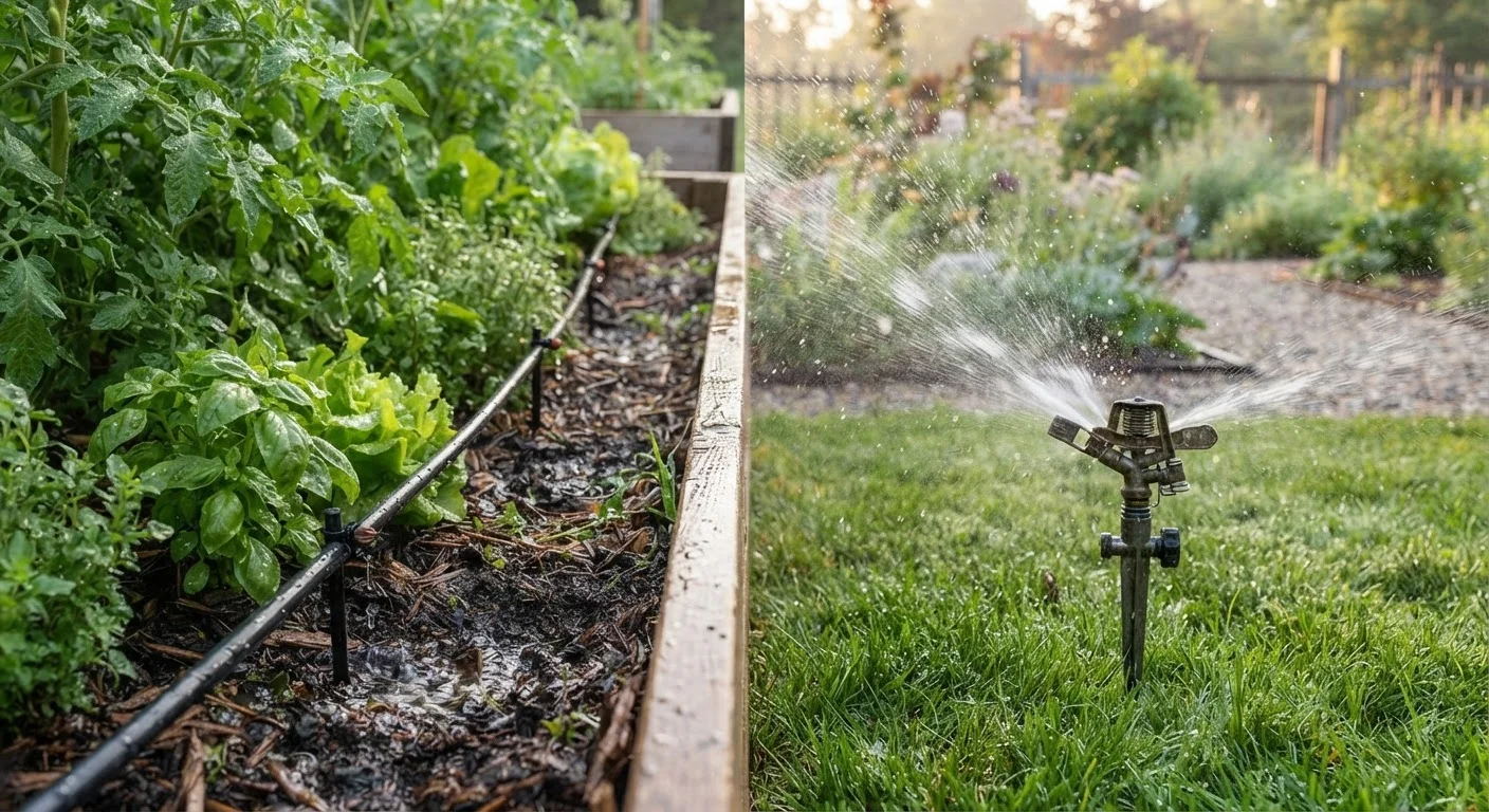 Drip Irrigation vs. Sprinkler Systems: Water Efficiency in the Home Garden