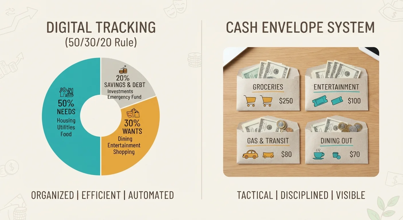 The 50/30/20 Rule vs. Envelope Budgeting: Which Framework Fits Your Life?